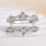 S925 Honorable Crown Design Jacket Wedding Band