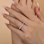 S925 Exclusive Round Cut Women's Wedding Band In Sterling Silver - Image 3