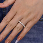S925 Exclusive Round Cut Women's Wedding Band In Sterling Silver - Image 4