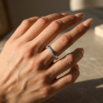 S925 Fashion Yellow Gold Round Cut Wedding Band In Sterling Silver - Image 5
