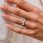 S925 Stunning Full Pear Cut Women's Wedding Band - Image 2