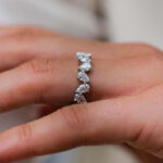 S925 Stunning Full Pear Cut Women's Wedding Band - Image 3
