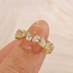 S925 Stunning Full Pear Cut Women's Wedding Band - Image 7