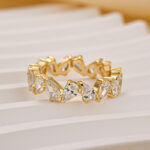 S925 Stunning Full Pear Cut Women's Wedding Band - Image 10