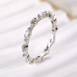 S925 Maxine Fashion Marquise & Round Cut Wedding Band