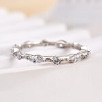 S925 Maxine Fashion Marquise & Round Cut Wedding Band - Image 4