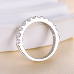 S925 Exquisite Half Round Cut Women's Wedding Band - Image 6
