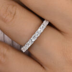 S925 Elegant Half Radiant Cut Women's Wedding Band - Image 2