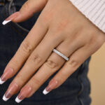 S925 Elegant Half Radiant Cut Women's Wedding Band - Image 4