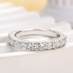 S925 Elegant Half Radiant Cut Women's Wedding Band