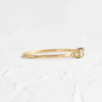 S925 Maxine Chic Yellow Gold Asscher Cut Wedding Band - Image 6