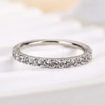 S925 Maxine Round Cut Half Eternity Women's Wedding Band