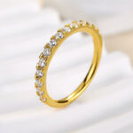 S925 Maxine Round Cut Half Eternity Women's Wedding Band - Image 10
