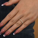 S925 Maxine Round Cut Half Eternity Women's Wedding Band - Image 9