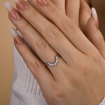 S925 Maxine Unique Round Cut Women's Wedding Band - Image 2