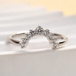 S925 Maxine Unique Round Cut Women's Wedding Band - Image 4
