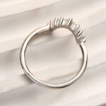 S925 Maxine Unique Round Cut Women's Wedding Band - Image 6