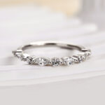 S925 Maxine Elegant Marquise Cut & Round Cut Simulated Diamond Wedding Band - Image 7