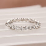 S925 Moissanite 1.2 Ct Round Cut Yellow Gold Anniversary Ring - Image 9