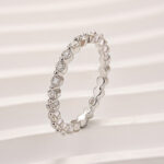 S925 Moissanite 1.2 Ct Round Cut Yellow Gold Anniversary Ring - Image 8