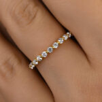 S925 Maxine Classic Full Round Cut Wedding Band - Image 5