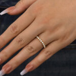 S925 Maxine Classic Full Round Cut Wedding Band - Image 6