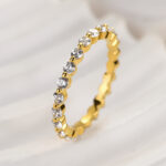 S925 Maxine Classic Full Round Cut Wedding Band - Image 7