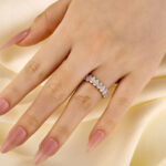 S925 Maxine Full Oval Cut Simulated Diamond Wedding Band - Image 12