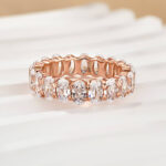 S925 Maxine Full Oval Cut Simulated Diamond Wedding Band - Image 11