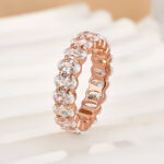 S925 Maxine Full Oval Cut Simulated Diamond Wedding Band - Image 14