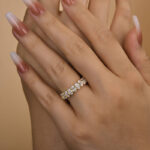 S925 Maxine Full Oval Cut Simulated Diamond Wedding Band - Image 8