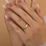 S925 Maxine Vintage Round Cut Wide Wedding Band - Image 4