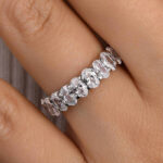 S925 Maxine 3.0Ct Half Oval Cut Sona Wedding Band
