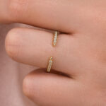 S925 Maxine Open Moissanite Diamond Pavé Spacer Ring