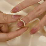 S925 Maxine Unique Curved Design Half Eternity Wedding Band For Women - Image 4