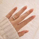 S925 Maxine Classic Half Eternity Round Cut Wedding Band - Image 5