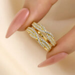 S925 Maxine Special Round Cut Jacket Wedding Band - Image 5