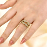 S925 Maxine Special Round Cut Jacket Wedding Band - Image 7