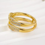 S925 Maxine Special Round Cut Jacket Wedding Band - Image 9
