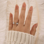S925 Maxine Classic Pear Cut Open Wedding Band In Sterling Silver - Image 5