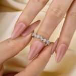 S925 Emerald Cut & Cushion Cut Wedding Band In Sterling Silver - Image 2