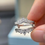 S925 Maxine Fashion Round Cut Jacket Wedding Band For Women In Sterling Silver - Image 2