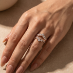S925 Maxine Fashion Round Cut Jacket Wedding Band For Women In Sterling Silver - Image 8