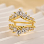 S925 Maxine Fashion Round Cut Jacket Wedding Band For Women In Sterling Silver - Image 5