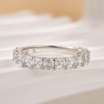 S925 Unique Asscher Cut Wedding Band In Sterling Silver - Image 4