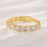 S925 Unique Asscher Cut Wedding Band In Sterling Silver - Image 10