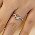 S925 Crown Shaped Wedding Band In Sterling Silver - Image 4