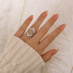 S925 Vintage Engagement Ring Enhancer Insert Wedding Band In Sterling Silver - Image 2