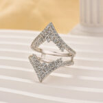 S925 Vintage Engagement Ring Enhancer Insert Wedding Band In Sterling Silver - Image 3