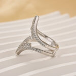 S925 Vintage Engagement Ring Enhancer Insert Wedding Band In Sterling Silver - Image 4